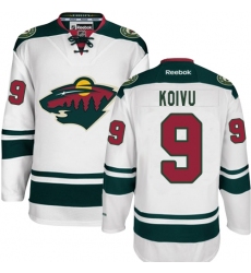 Youth Reebok Minnesota Wild #9 Mikko Koivu Authentic White Away NHL Jersey