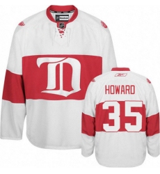 Women's Reebok Detroit Red Wings #35 Jimmy Howard Authentic White Third NHL Jersey