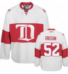 Youth Reebok Detroit Red Wings #52 Jonathan Ericsson Authentic White Third NHL Jersey