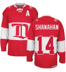 Men's CCM Detroit Red Wings #14 Brendan Shanahan Authentic Red Winter Classic Throwback NHL Jersey