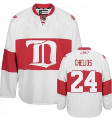 Youth Reebok Detroit Red Wings #24 Chris Chelios Authentic White Third NHL Jersey