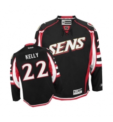 Men's Reebok Ottawa Senators #22 Chris Kelly Authentic Black Third NHL Jersey