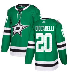 Youth Adidas Dallas Stars #20 Dino Ciccarelli Authentic Green Home NHL Jersey