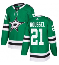 Youth Adidas Dallas Stars #21 Antoine Roussel Authentic Green Home NHL Jersey