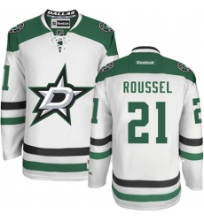 Youth Reebok Dallas Stars #21 Antoine Roussel Authentic White Away NHL Jersey