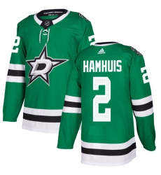 Youth Adidas Dallas Stars #2 Dan Hamhuis Authentic Green Home NHL Jersey