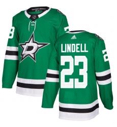 Youth Adidas Dallas Stars #23 Esa Lindell Authentic Green Home NHL Jersey