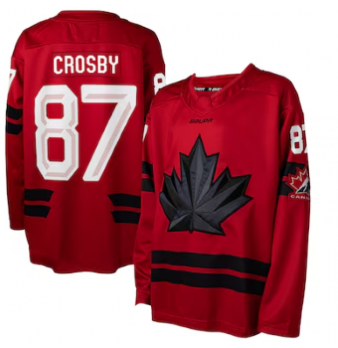 Youth Sidney Crosby #87 Red Hockey Canada 2026 Replica Jersey