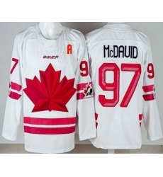 Youth Canada #97 Connor McDavid White 2026 Olympics Authentic Jersey