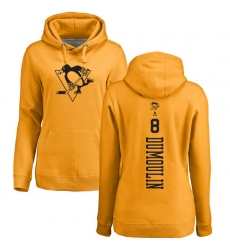 NHL Women's Adidas Pittsburgh Penguins #8 Brian Dumoulin Gold One Color Backer Pullover Hoodie