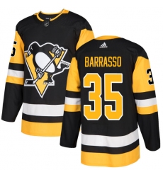 Men's Adidas Pittsburgh Penguins #35 Tom Barrasso Premier Black Home NHL Jersey