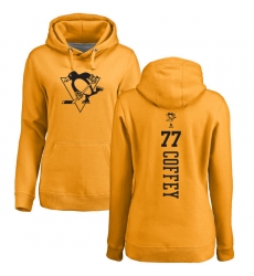 NHL Women's Adidas Pittsburgh Penguins #77 Paul Coffey Gold One Color Backer Pullover Hoodie