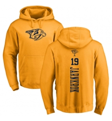 NHL Adidas Nashville Predators #19 Calle Jarnkrok Gold One Color Backer Pullover Hoodie