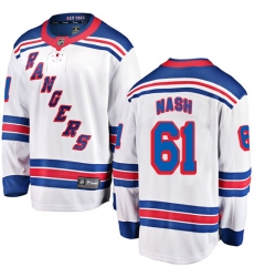 Men's New York Rangers #61 Rick Nash Fanatics Branded White Away Breakaway NHL Jersey