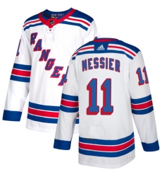 Women's Reebok New York Rangers #11 Mark Messier Authentic White Away NHL Jersey