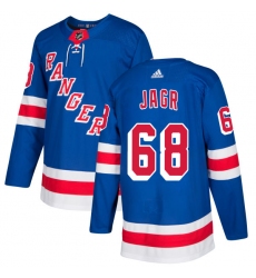 Men's Adidas New York Rangers #68 Jaromir Jagr Premier Royal Blue Home NHL Jersey