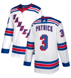 Youth Reebok New York Rangers #3 James Patrick Authentic White Away NHL Jersey