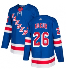 Men's Adidas New York Rangers #26 Joe Kocur Premier Royal Blue Home NHL Jersey