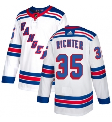 Youth Reebok New York Rangers #35 Mike Richter Authentic White Away NHL Jersey