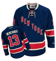 Youth Reebok New York Rangers #13 Sergei Nemchinov Authentic Navy Blue Third NHL Jersey