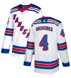 Youth Reebok New York Rangers #4 Ron Greschner Authentic White Away NHL Jersey