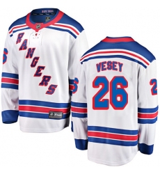 Youth New York Rangers #26 Jimmy Vesey Fanatics Branded White Away Breakaway NHL Jersey