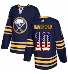 Youth Adidas Buffalo Sabres #10 Dale Hawerchuk Authentic Navy Blue USA Flag Fashion NHL Jersey