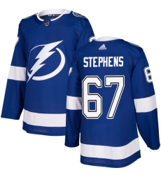 Men's Adidas Tampa Bay Lightning #67 Mitchell Stephens Authentic Royal Blue Home NHL Jersey