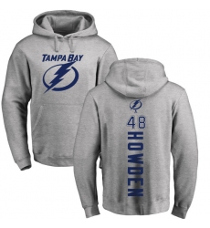NHL Adidas Tampa Bay Lightning #48 Brett Howden Ash Backer Pullover Hoodie