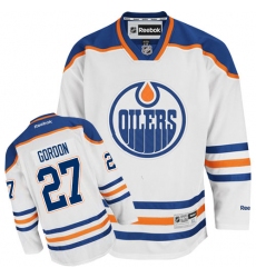 Youth Reebok Edmonton Oilers #27 Boyd Gordon Authentic White Away NHL Jersey