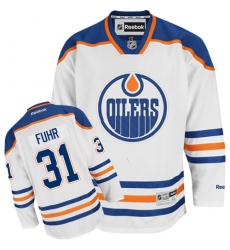 Youth Reebok Edmonton Oilers #31 Grant Fuhr Authentic White Away NHL Jersey