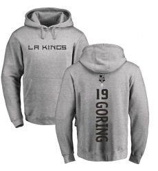NHL Adidas Los Angeles Kings #19 Butch Goring Ash Backer Pullover Hoodie