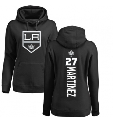 NHL Women's Adidas Los Angeles Kings #27 Alec Martinez Black Backer Pullover Hoodie