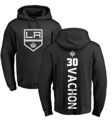 NHL Adidas Los Angeles Kings #30 Rogie Vachon Black Backer Pullover Hoodie