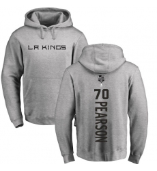 NHL Adidas Los Angeles Kings #70 Tanner Pearson Ash Backer Pullover Hoodie