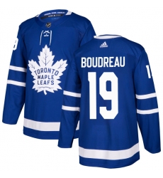 Youth Adidas Toronto Maple Leafs #19 Bruce Boudreau Authentic Royal Blue Home NHL Jersey