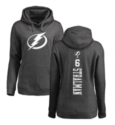 NHL Women's Adidas Tampa Bay Lightning #6 Anton Stralman Charcoal One Color Backer Pullover Hoodie