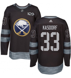 Men's Adidas Buffalo Sabres #33 Jason Kasdorf Authentic Black 1917-2017 100th Anniversary NHL Jersey