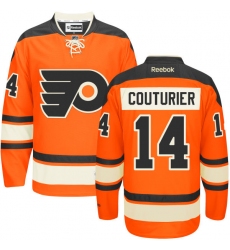 Men's Reebok Philadelphia Flyers #14 Sean Couturier Premier Orange New Third NHL Jersey