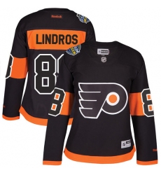 Women's Reebok Philadelphia Flyers #88 Eric Lindros Premier Black 2017 Stadium Series NHL Jersey
