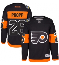 Men's Reebok Philadelphia Flyers #26 Brian Propp Premier Black 2017 Stadium Series NHL Jersey