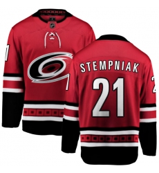 Men's Carolina Hurricanes #21 Lee Stempniak Fanatics Branded Red Home Breakaway NHL Jersey