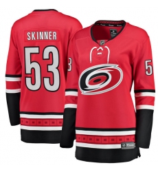 Women's Carolina Hurricanes #53 Jeff Skinner Fanatics Branded Red Home Breakaway NHL Jersey