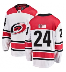 Youth Carolina Hurricanes #24 Jake Bean Fanatics Branded White Away Breakaway NHL Jersey