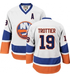 Men's CCM New York Islanders #19 Bryan Trottier Authentic White Throwback NHL Jersey