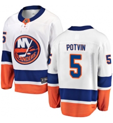 Youth New York Islanders #5 Denis Potvin Fanatics Branded White Away Breakaway NHL Jersey