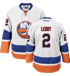Youth Reebok New York Islanders #2 Nick Leddy Authentic White Away NHL Jersey