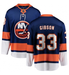 Youth New York Islanders #33 Christopher Gibson Fanatics Branded Royal Blue Home Breakaway NHL Jersey