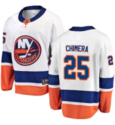 Men's New York Islanders #25 Jason Chimera Fanatics Branded White Away Breakaway NHL Jersey