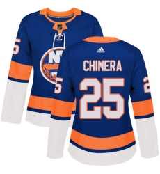 Women's Adidas New York Islanders #25 Jason Chimera Premier Royal Blue Home NHL Jersey